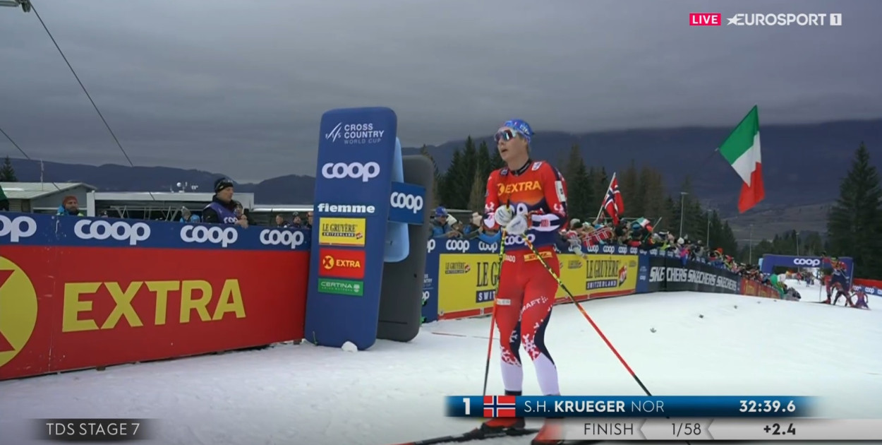 TdS w Val di Fiemme. Triumf Kruegera na Alpe Cermis. Klaebo zwycięzcą Touru