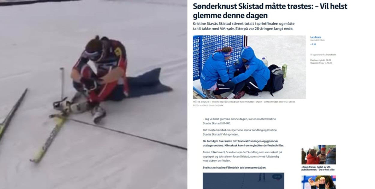 MŚ. Norweżka przypominała przegraną Kowalczyk. Bolesne obrazki na mecie