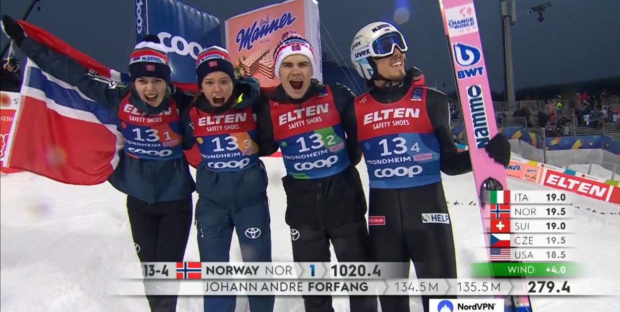 MŚ w Trondheim. Gigantyczny skok Laniska to za mało. Norwegowie ze złotem