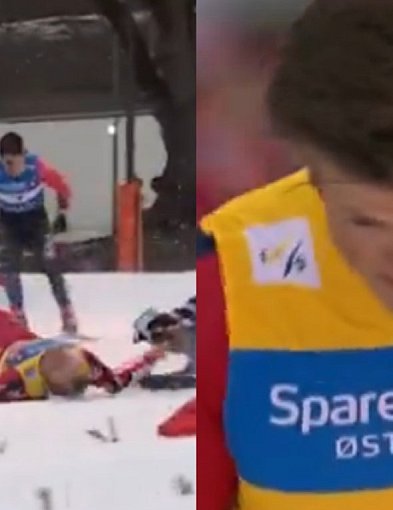 Dramatyczne sceny w Drammen. Klaebo w szpitalu po upadku