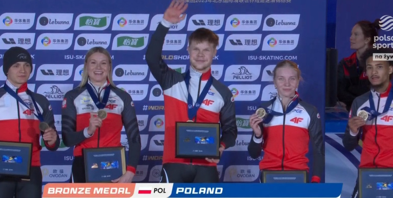 Polska sztafeta mieszana, screen PolsatSport