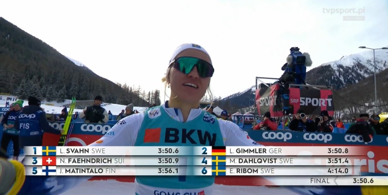 PŚ w Goms. Zwycięski powrót Linn Svahn. Popis Johannesa Klaebo
